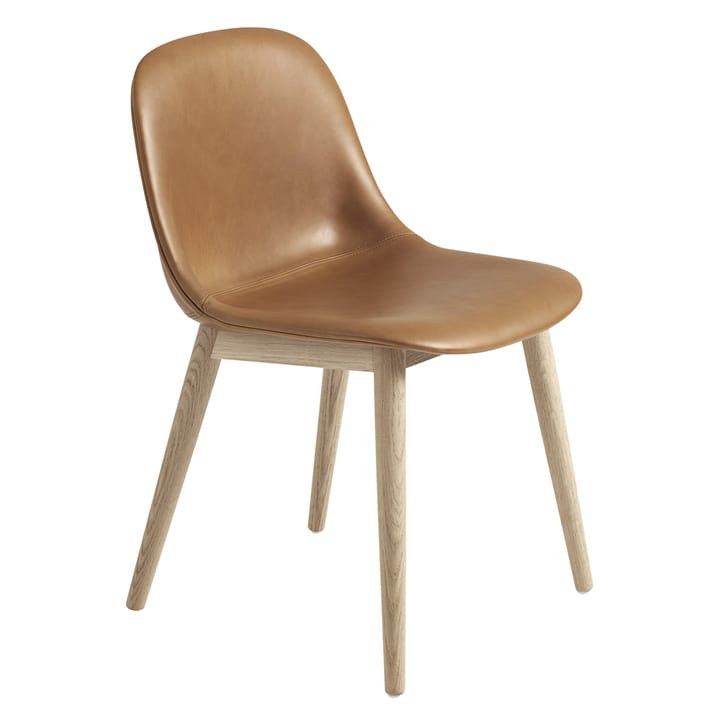 Fiber サイドチェア ウッドレッグ - Cognac leather-oak - Muuto | ムート