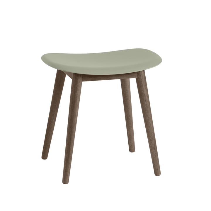 Fiber スツール - Dusty green, dark brown stained legs wooden legs - Muuto | ムート