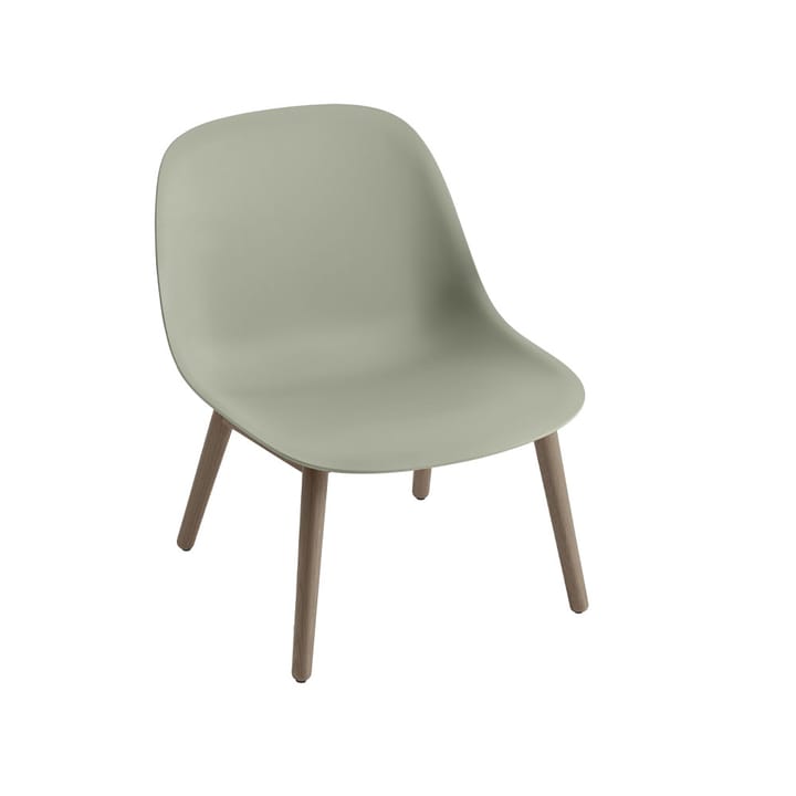 Fiber ラウンジチェア ウッドベース - Dusty green, dark brown stained legs - Muuto | ムート