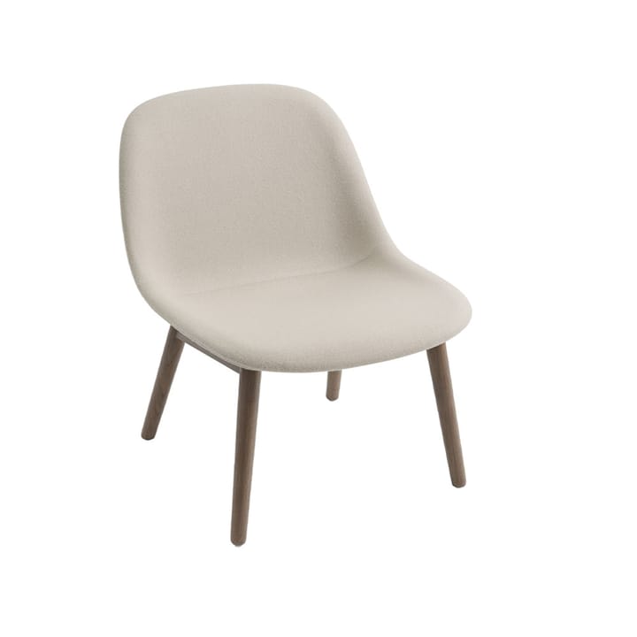 Fiber ラウンジチェア ウッドベース - Fabric hero 211 beige, brown stained oak legs - Muuto | ムート