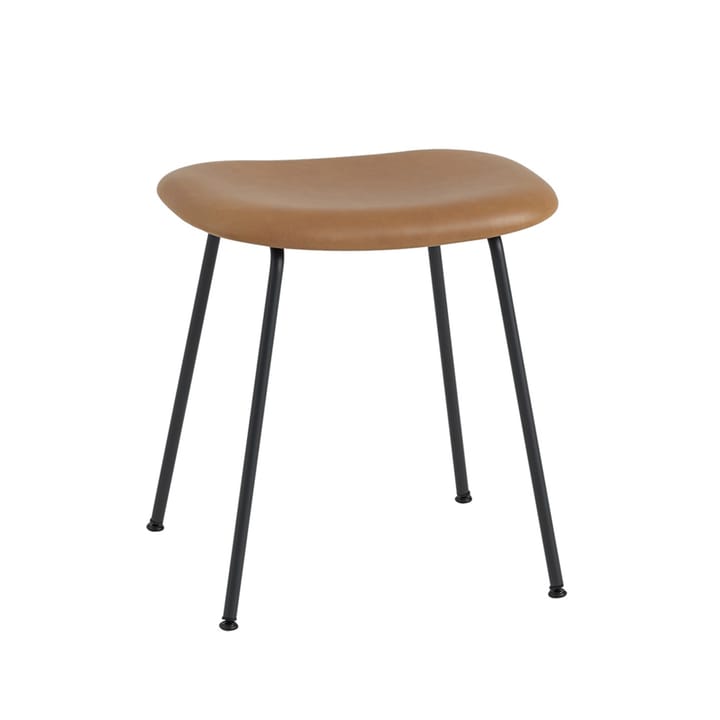 Fiber スツール - Leather cognac, black steel stand - Muuto | ムート