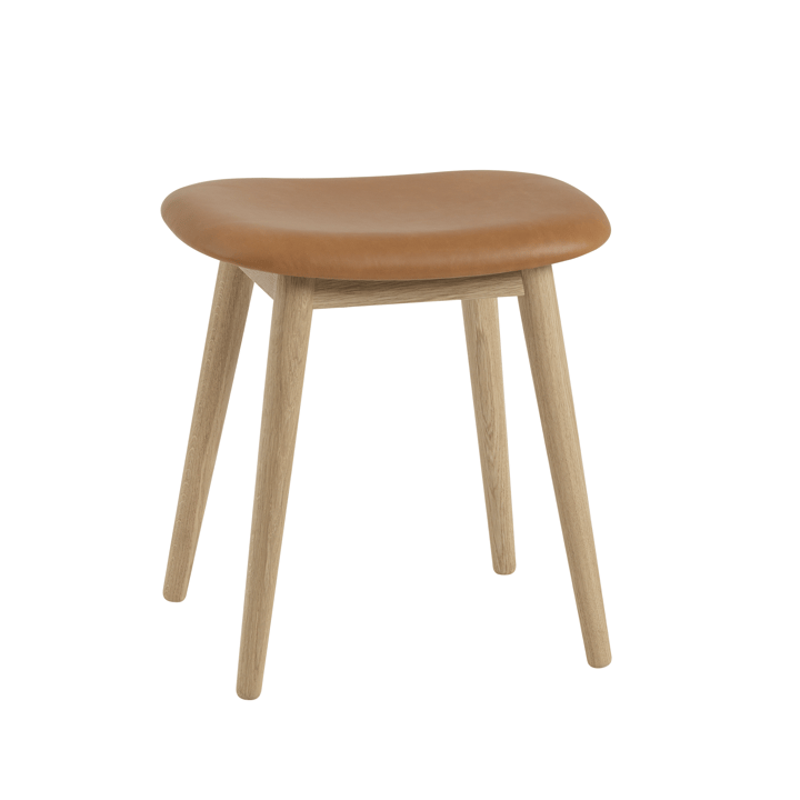 Fiber スツール - Leather cognac, oak legs - Muuto | ムート