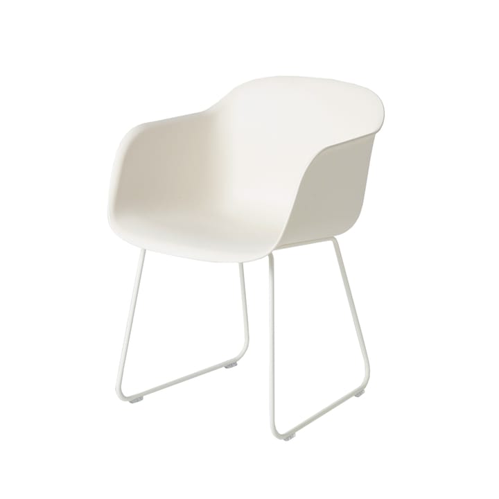 Fiber アームチェア スレッドベース - Natural white, white sled base - Muuto | ムート