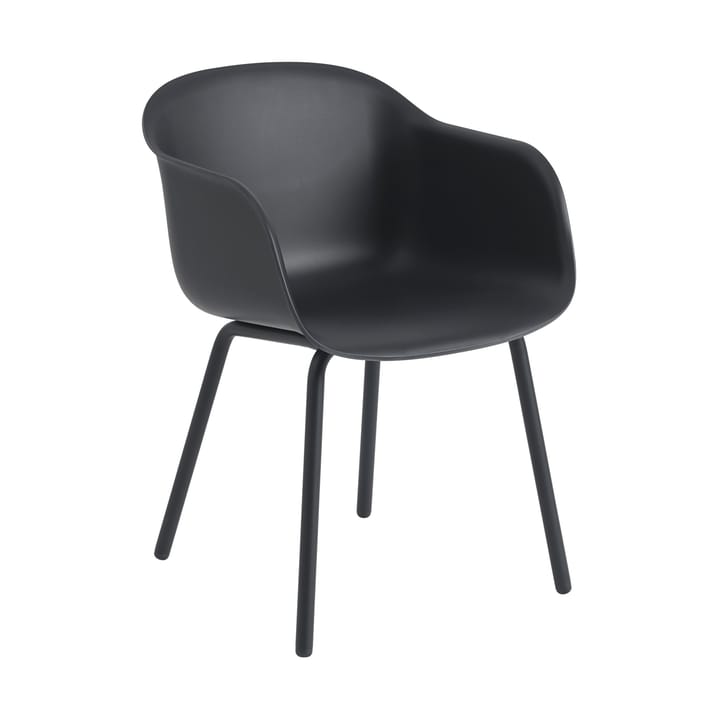 Fiber Outdoor アームチェア スチールレッグ - Anthracite black (plastic) - Muuto | ムート