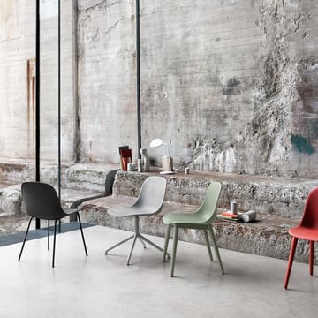 Fiber チェア steel スレッドベース プラスチック seat - Dusty green-green - Muuto | ムート