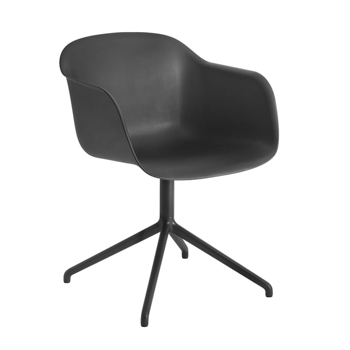 Fiber アームチェア swivel base オフィスチェア - Anthracite Black (plastic) - Muuto | ムート