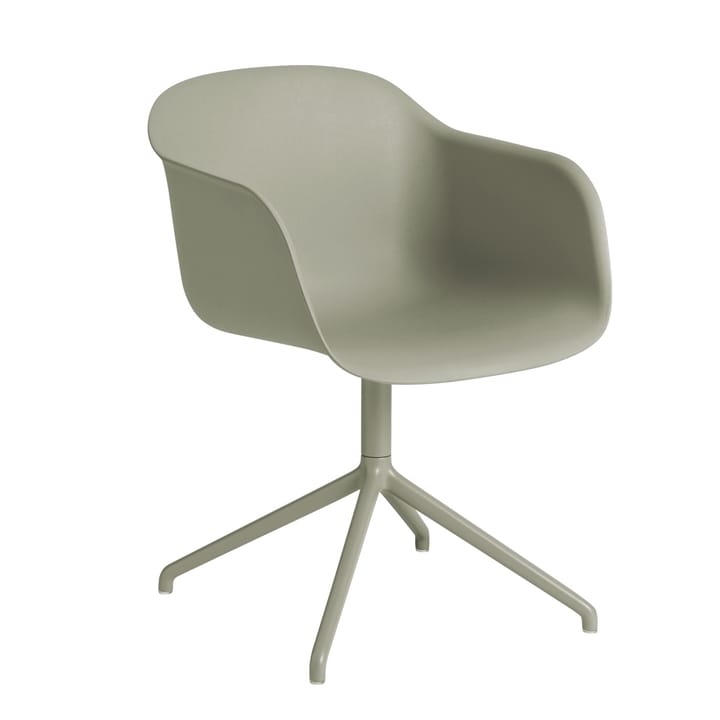 Fiber アームチェア swivel base オフィスチェア - Dusty green (plastic) - Muuto | ムート