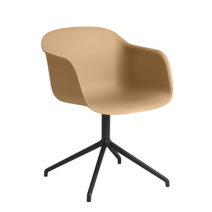 Fiber アームチェア swivel base オフィスチェア - Ochre-Black (plastic) - Muuto | ムート