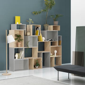 Stacked 2.0 shelving open, large - light grey - Muuto | ムート