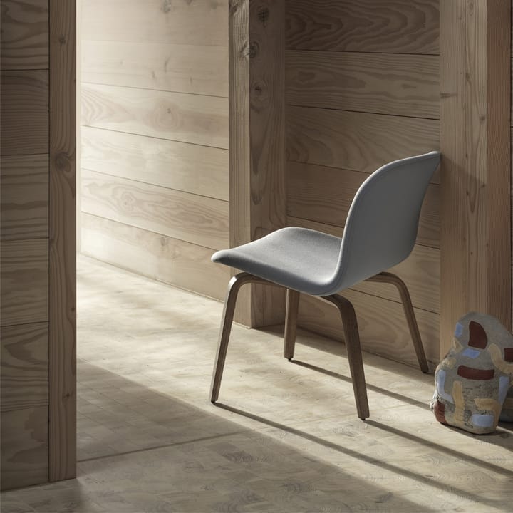 Visu ラウンジチェア 布張り チェア, Refine leather beige-Brown oak Muuto | ムート