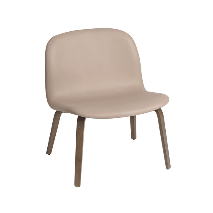 Visu ラウンジチェア 布張り チェア - Refine leather beige-Brown oak - Muuto | ムート