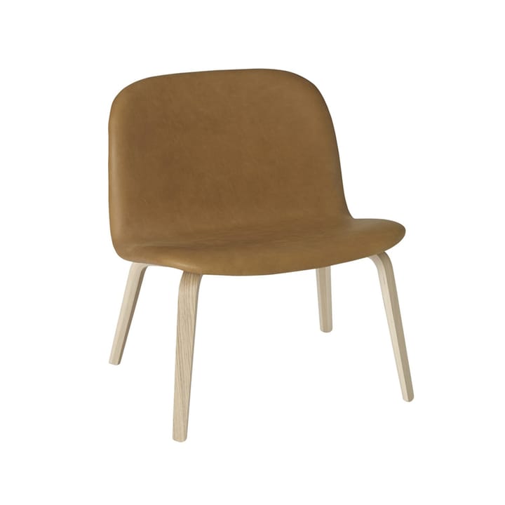 Visu �ラウンジチェア 布張り チェア - Refine leather cognac-oak - Muuto | ムート