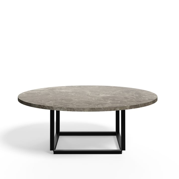 Florence コーヒーテーブル - Gris du marais marble. ø90 cm. black stand - New Works | ニューワークス