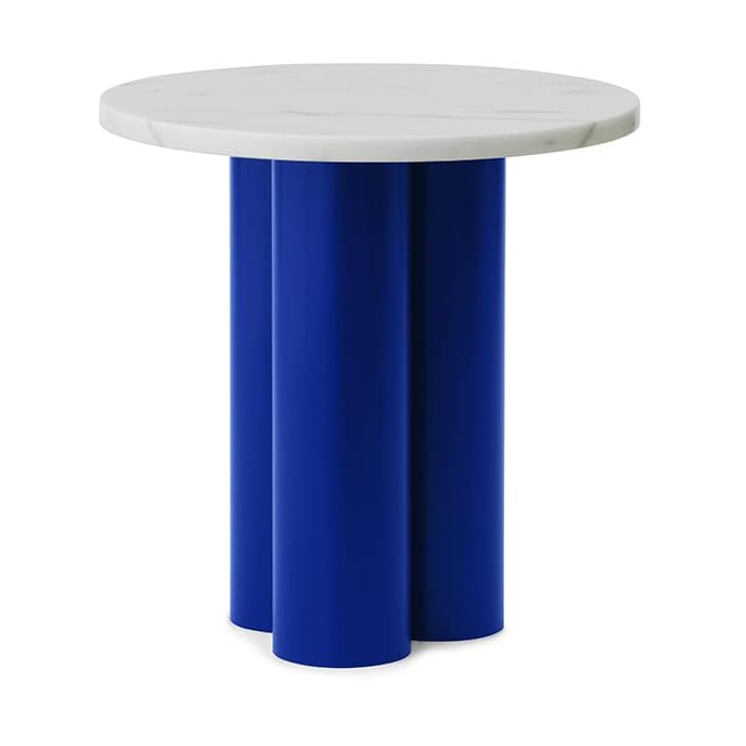 Dit サイドテーブル Ø40 cm - White Carrara-bright blue - Normann Copenhagen | ノーマンコペンハーゲン