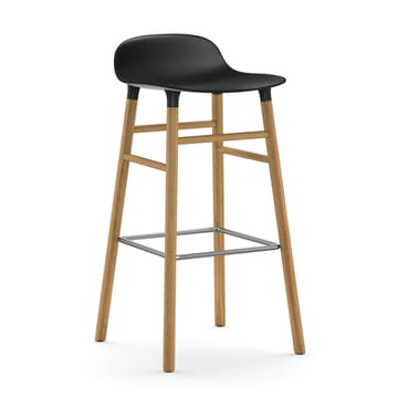 Form バースツール オークレッグ 75 cm - Black - Normann Copenhagen | ノーマンコペンハーゲン