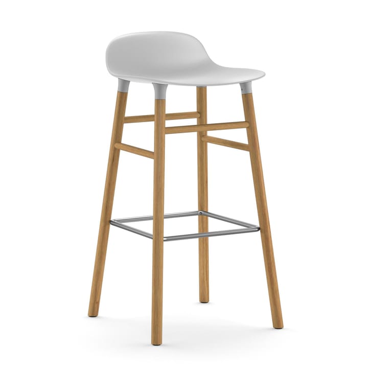 Form バースツール オークレッグ 75 cm, White Normann Copenhagen | ノーマンコペンハーゲン