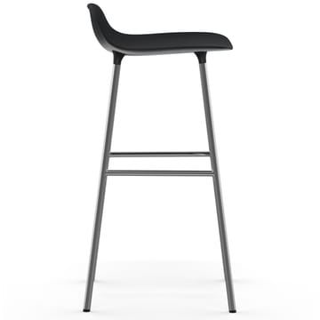 Form バースツール chrome leg 75 cm - black - Normann Copenhagen | ノーマンコペンハーゲン