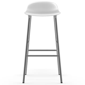 Form バースツール chrome leg 75 cm - white - Normann Copenhagen | ノーマンコペンハーゲン