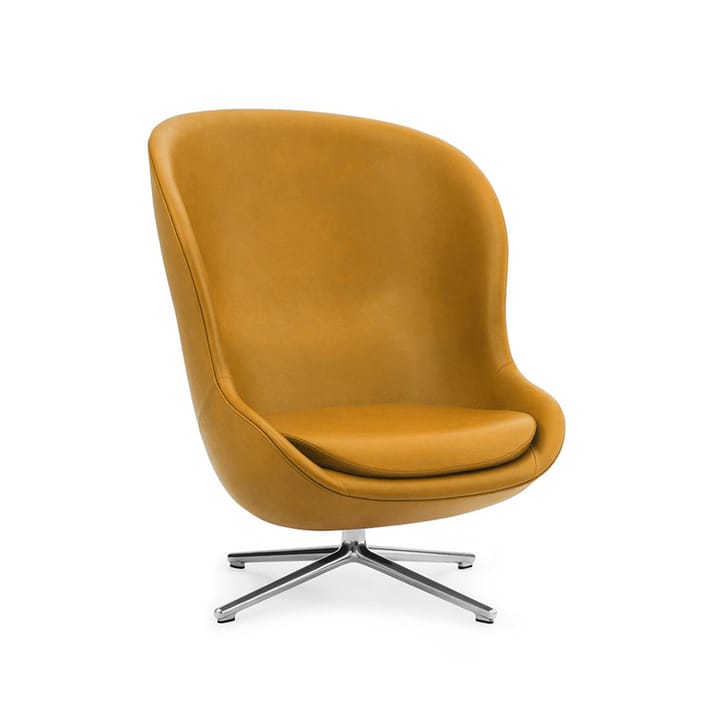 Hyg アームチェア - Leather ultra 41577 sun, base in aluminium - Normann Copenhagen | ノーマンコペンハーゲン