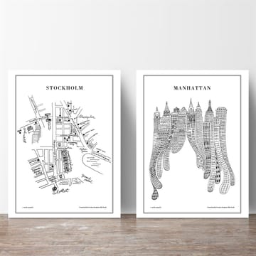 Manhattan ポスター - 50x70 cm - Olle Eksell | オーレ エクセル