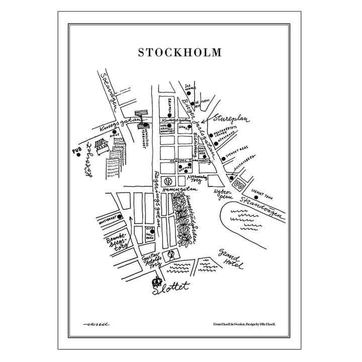 Stockholm ポスター - 50x70 cm - Olle Eksell | オーレ エクセル