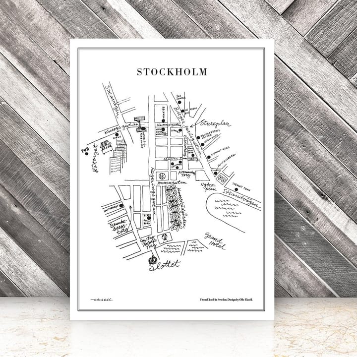 Stockholm ポスター, 50x70 cm Olle Eksell | オーレ エクセル