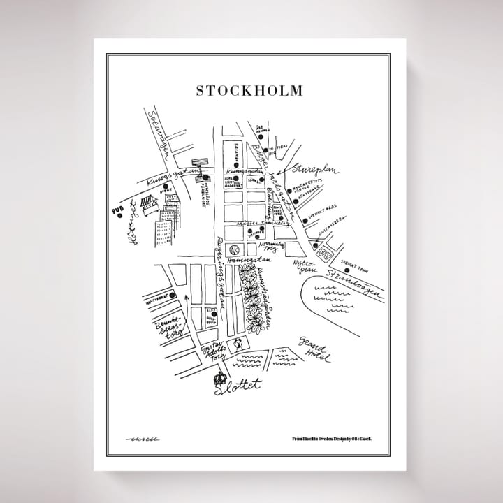 Stockholm ポスター, 50x70 cm Olle Eksell | オーレ エクセル