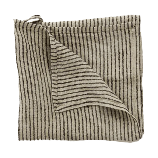 Stripe ティータオル リネン 45x65 cm, Black-sand Olsson & Jensen | オルソン & ジェンセン