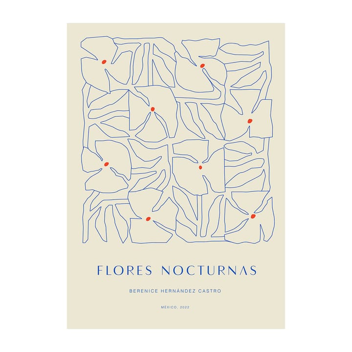 Flores Nocturnas 01 ポスター - 50x70 cm - Paper Collective | ペーパーコレクティブ