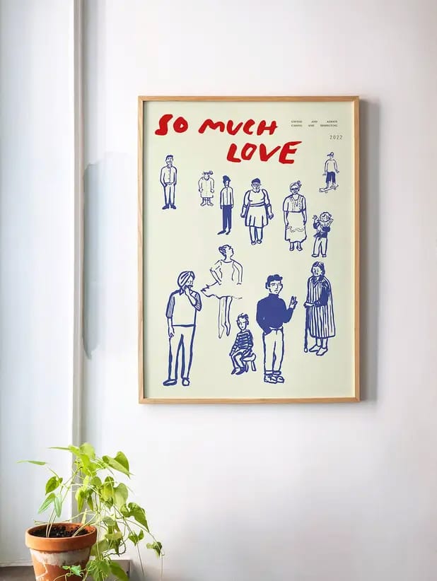 So Much Love ポスター, 50x70 cm Paper Collective | ペーパーコレクティブ