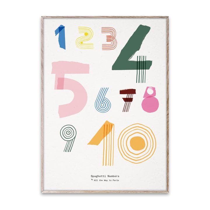 Spaghetti Numbers ポスター - 50x70 cm - Paper Collective | ペーパーコレクティブ