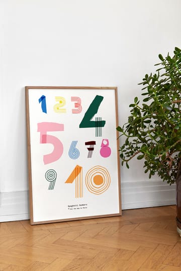 Spaghetti Numbers ポスター - 50x70 cm - Paper Collective | ペーパーコレクティブ