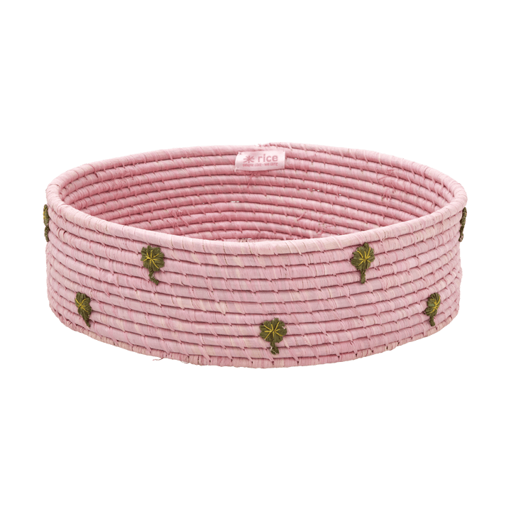 Rice Raffia 収納バスケット low Ø35 cm - Pink - RICE | ライス