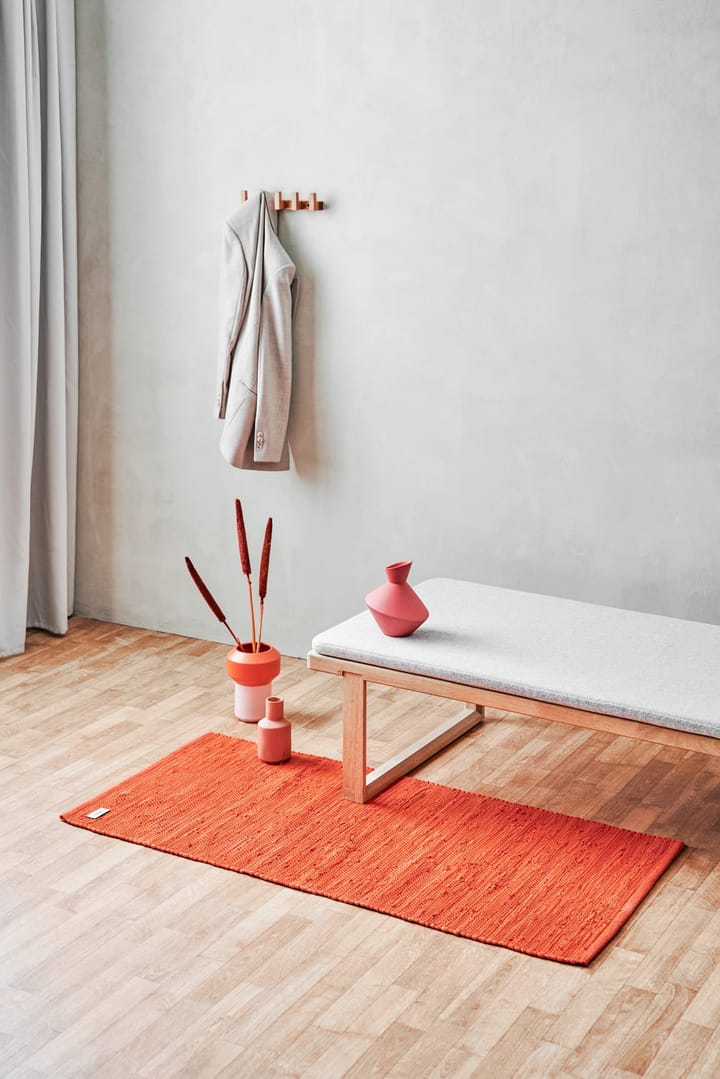 コットンラグ  60x90 cm, solar orange (orange) Rug Solid | ラグソリッド