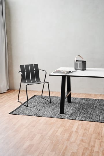 レザー ラグ  65x135 cm - dark grey (dark grey) - Rug Solid | ラグソリッド