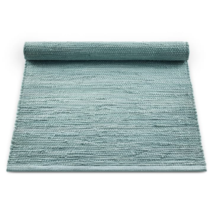 コットンラグ  75x300 cm, Dusty jade Rug Solid | ラグソリッド