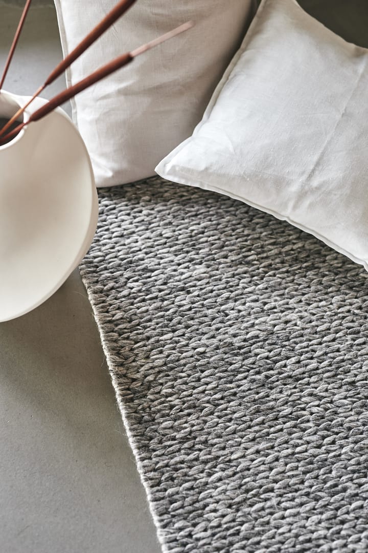 Braided ウールカーペット natural grey, 200x300 cm Scandi Living | スカンジリビング