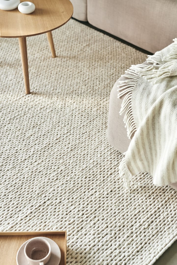 Braided ウールカーペット natural white, 200x300 cm Scandi Living | スカンジリビング