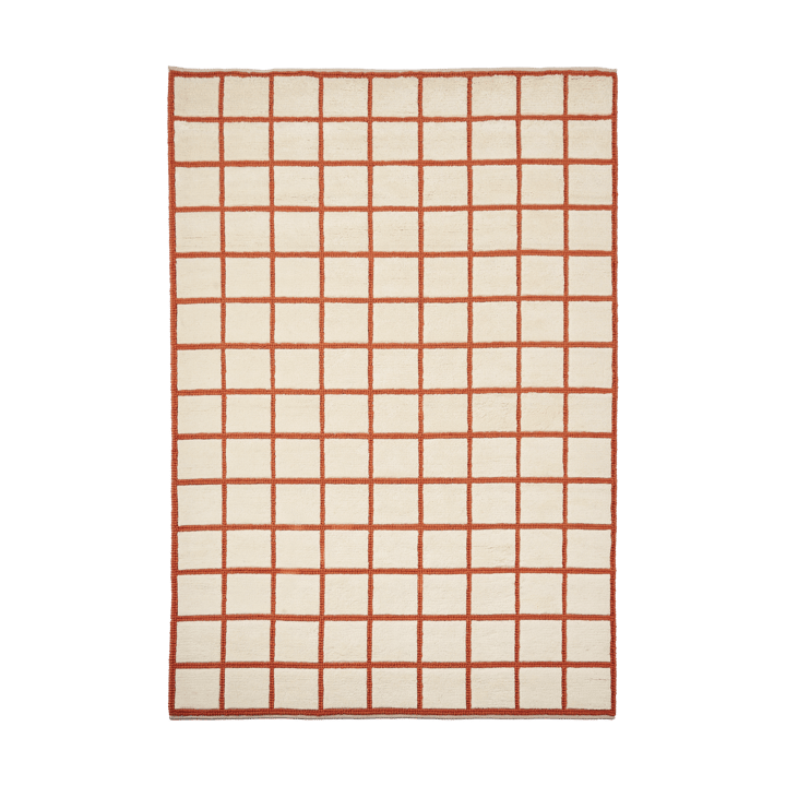 Pasture ウールラグ natural white/rust - 200x300 cm - Scandi Living | スカンジリビング