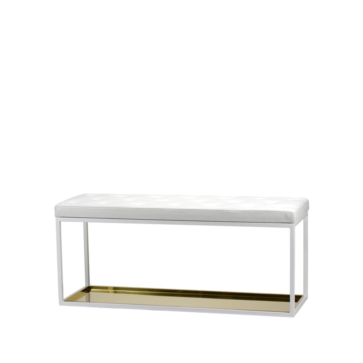 Bänk 11 - White leather. brass plate - Scherlin