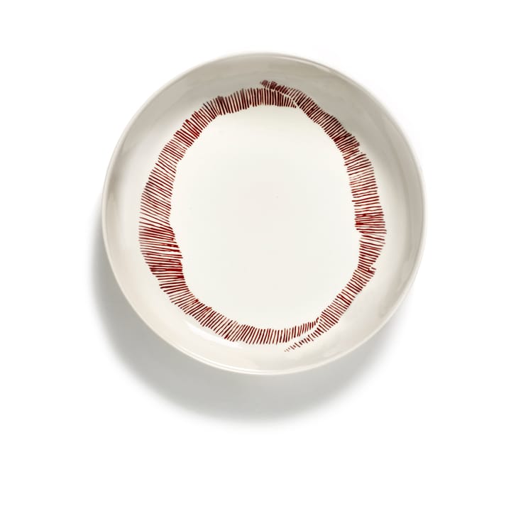 Ottolenghi Feast ディーププレート Ø22 cm 2枚セット - White stripes-red - Serax | セラックス