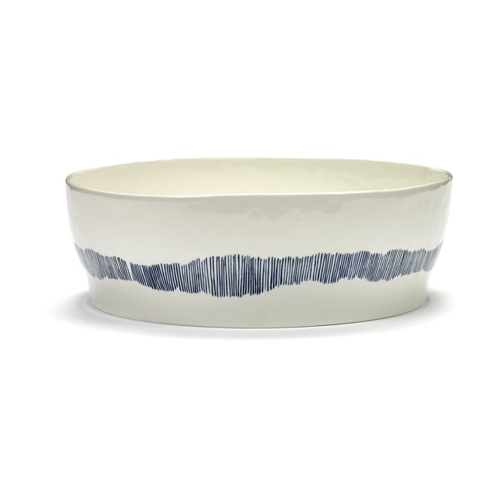 Ottolenghi Feast サラダボウル Ø27.5 cm - White stripes-blue - Serax | セラックス