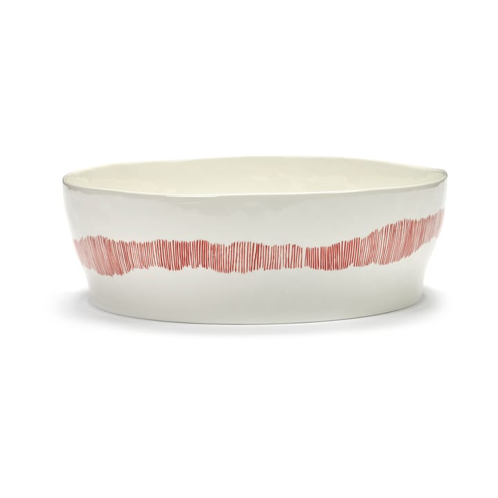 Ottolenghi Feast サラダボウル Ø27.5 cm - White stripes-red - Serax | セラックス