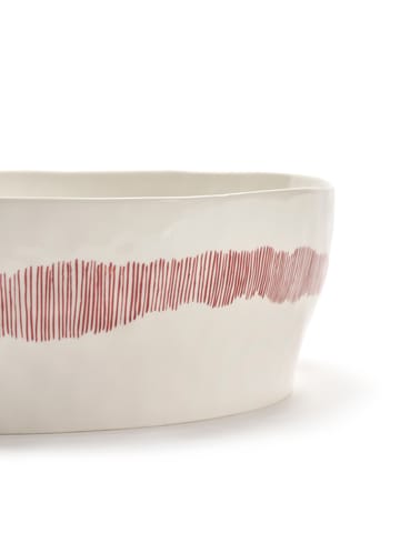 Ottolenghi Feast サラダボウル Ø27.5 cm - White stripes-red - Serax | セラックス