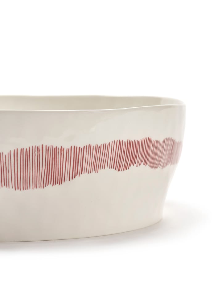 Ottolenghi Feast サラダボウル Ø27.5 cm - White stripes-red - Serax | セラックス