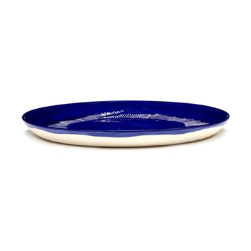 Ottolenghi Feast プレート M Ø22,5 cm 2枚 - Dark blue stripes-white - Serax | セラックス