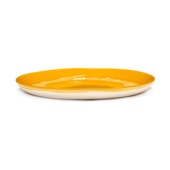 Ottolenghi Feast プレート M Ø22,5 cm 2枚, Yellow stripes-white Serax | セラックス