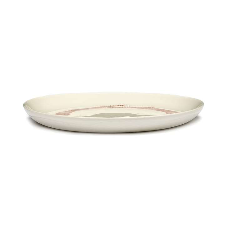 Ottolenghi Feast プレート S Ø19 cm 2枚セット - White stripes-red - Serax | セラックス