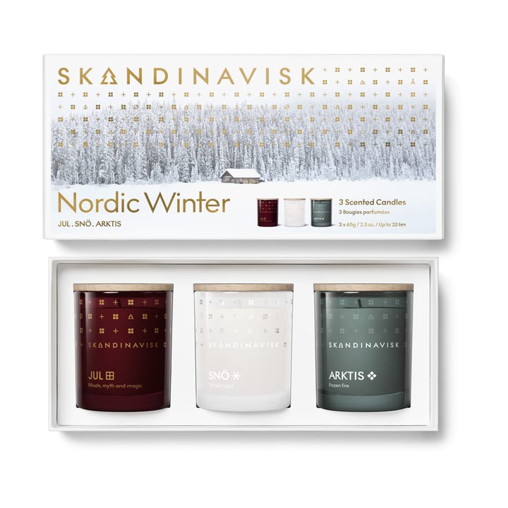 Nordic Winter アロマキャンドル ギフトセット 3個 - 65 g - Skandinavisk | スカンジナビスク