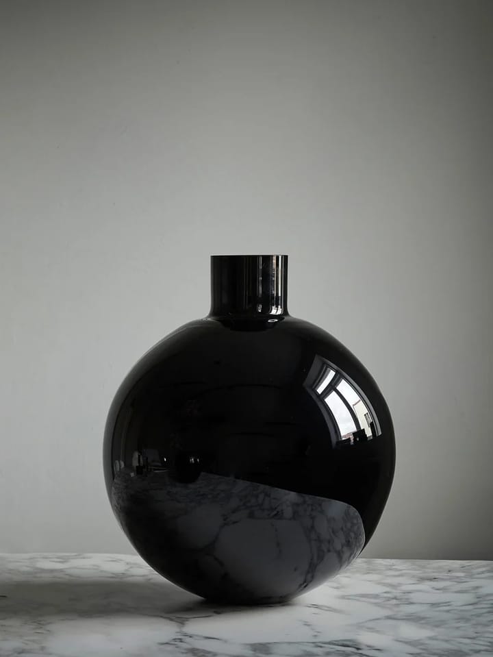 Pallo 花瓶, Black 37 cm Skrufs Glasbruk